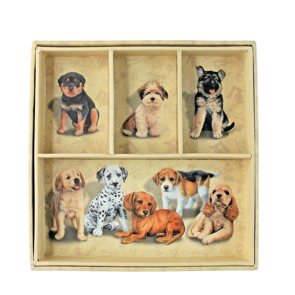 Revelations Puppy Love Trinket Jewelry Nesting Boxes Sectioned Drawer Lot Of 2 - Picture 5 of 10